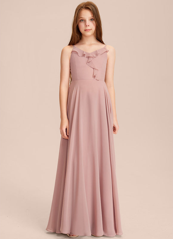 Robe Pastel Verte Col V Longueur Maxi - gallery 4