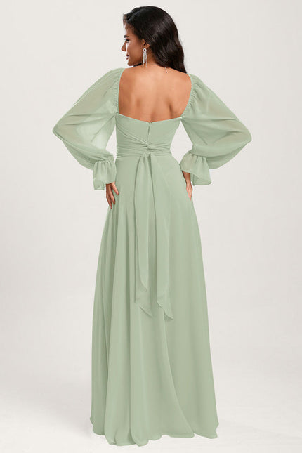 Robe Pastel Vert Émeraude Décolleté Cœur - gallery 5