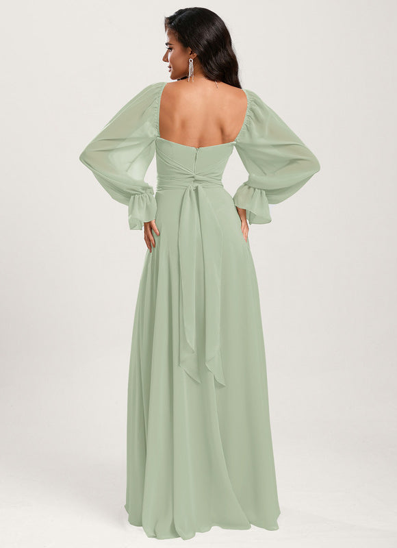 Robe Pastel Vert Émeraude Décolleté Cœur - gallery 5