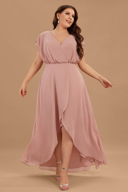 Robe Pastel Verte Col V Asymétrique - gallery 6