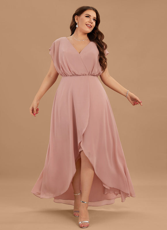 Robe Pastel Verte Col V Asymétrique - gallery 6