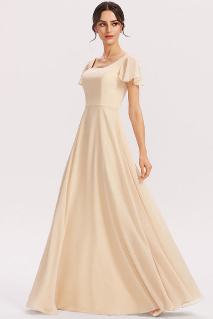 Robe Pastel Verte Col Carré Volants