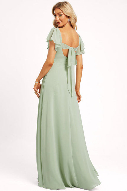 Robe Pastel Rose Demoiselle D'Honneur Élégante - gallery 4