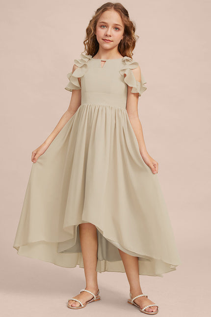 Robe Pastel Junior Vert Clair Mousseline