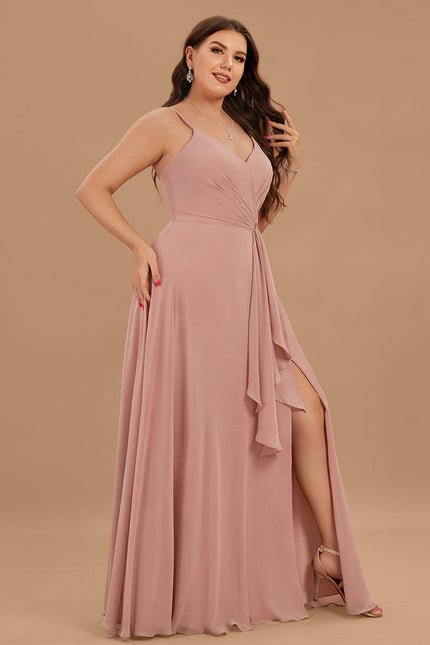 Robe Pastel Rose Demoiselle D'Honneur Élégante - gallery 4