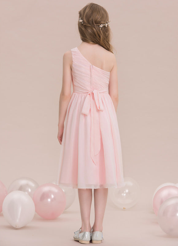 Robe Pastel Décolleté Asymétrique Bleu - gallery 5