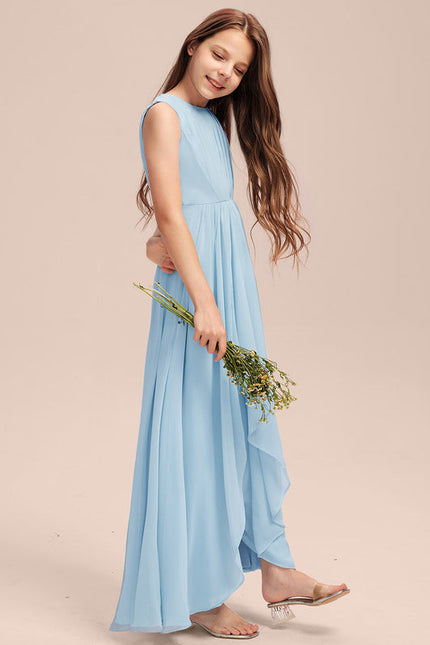 Robe Pastel Rose Demoiselle D'Honneur Volants - gallery 3
