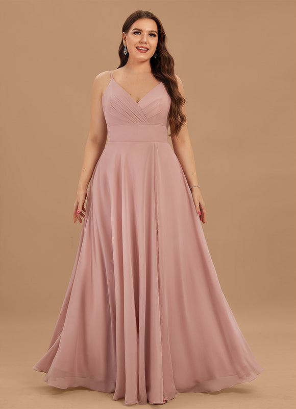 Robe Pastel Bleu Col V Longue - gallery 4