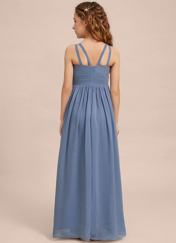 Robe Pastel Demoiselle D'Honneur Bleu Clair - gallery 7
