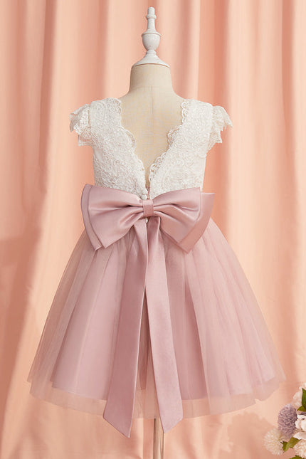 Robe Pastel Rose Fille Mariage Élégante - gallery 2