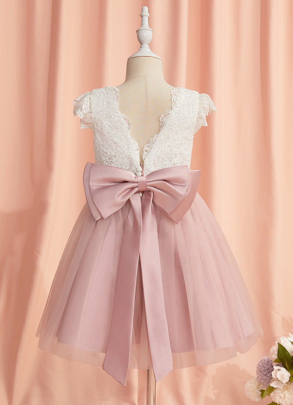 Robe Pastel Rose Fille Mariage Élégante - gallery 2