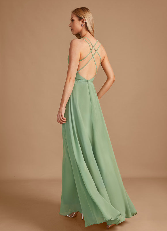 Robe Demoiselle D'Honneur Vert Pastel - gallery 4