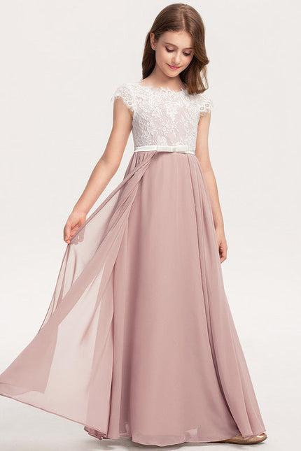 Robe Pastel Rose Demoiselle D'Honneur Élégante