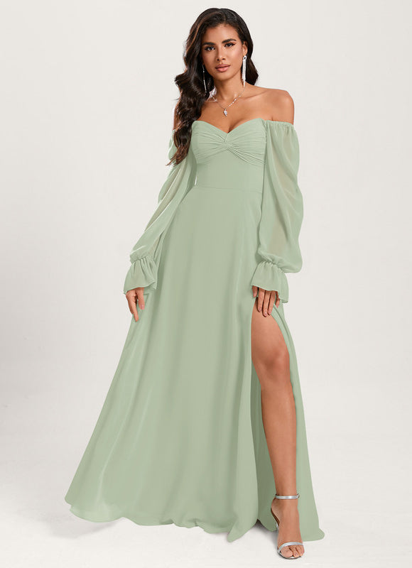 Robe Pastel Vert Émeraude Décolleté Cœur - gallery 6