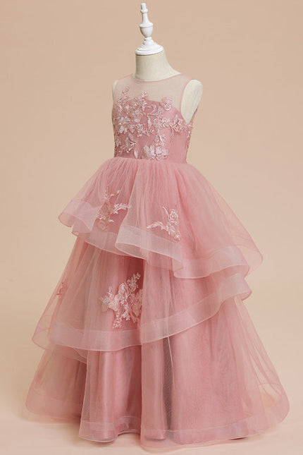 Robe Pastel Rose Princesse Tulle Mariage - gallery 1