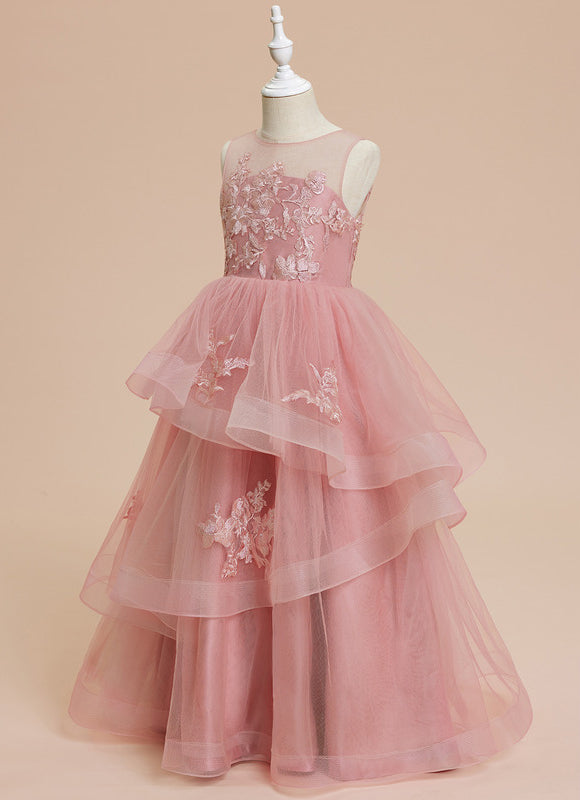 Robe Pastel Rose Princesse Tulle Mariage - gallery 1