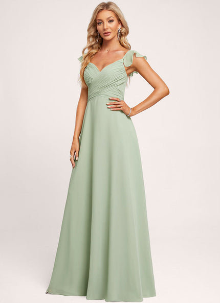 Robe Pastel Rose Demoiselle D'Honneur Élégante