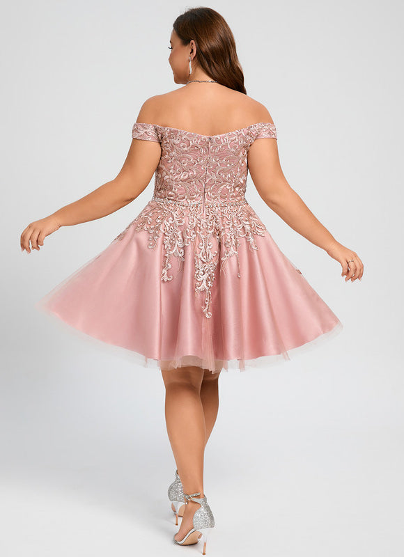 Robe Pastel Rose Tulle Paillettes Élégante - gallery 6
