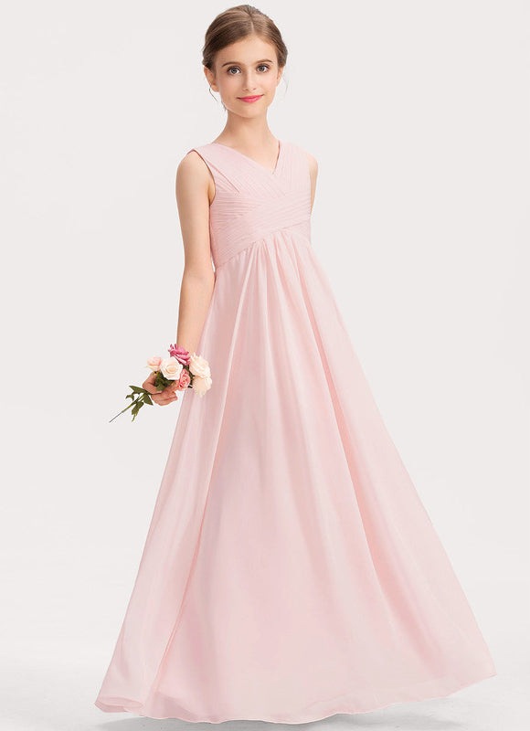 Robe Pastel Verte Col V Longueur Maxi - gallery 5