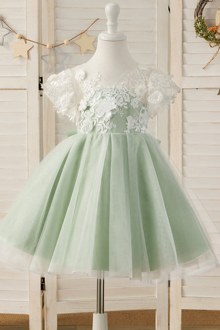 Robe Pastel Verte Dentelle Demoiselle D'Honneur - gallery 5