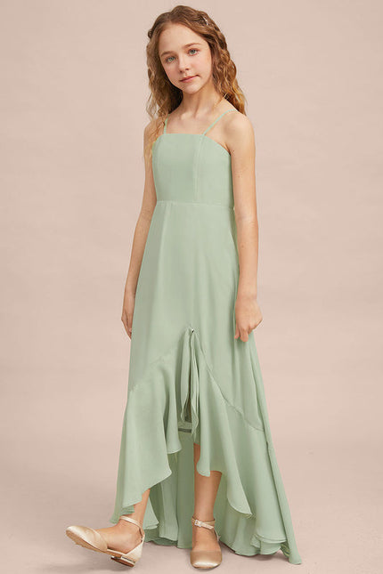 Robe Pastel Vert Mousseline Demoiselle D'Honneur - gallery 3
