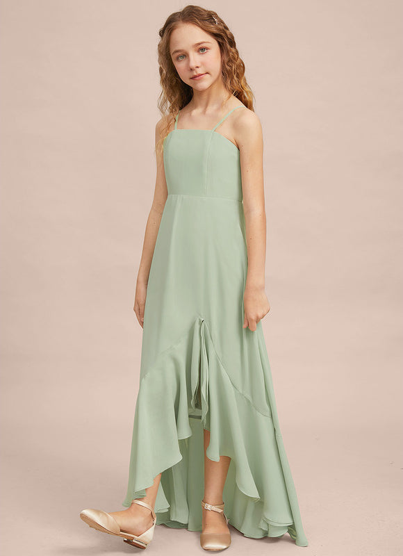 Robe Pastel Vert Mousseline Demoiselle D'Honneur - gallery 3