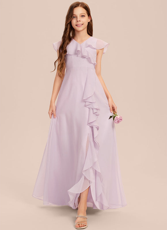 Robe Pastel Demoiselle D'Honneur Bleu Clair - gallery 7