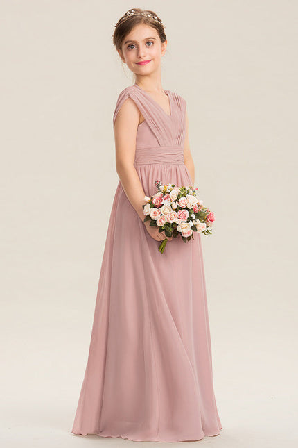 Robe Pastel Verte Mousseline Demoiselle D'Honneur - gallery 4