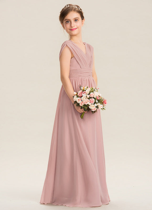 Robe Pastel Verte Mousseline Demoiselle D'Honneur - gallery 4