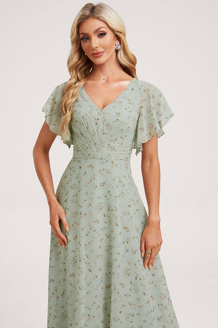 Robe Pastel Rose Demoiselle D'Honneur Élégante - gallery 4