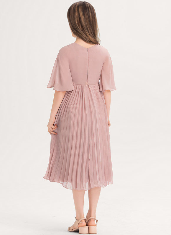 Robe Pastel Demoiselle D'Honneur Rose Pâle - gallery 4