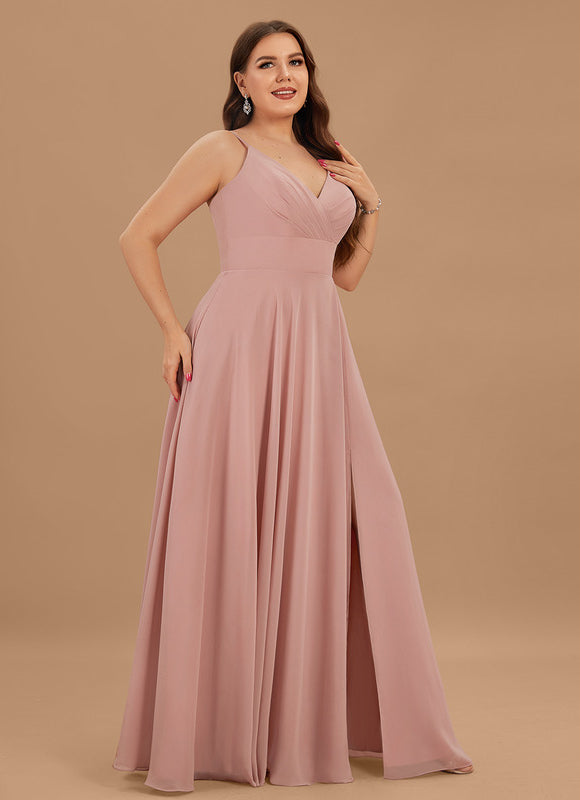 Robe Pastel Bleu Col V Longue - gallery 6