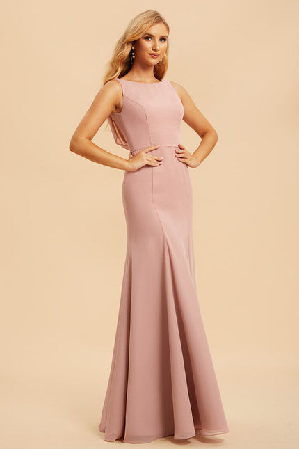 Robe Pastel Rose Sirène Col Bateau