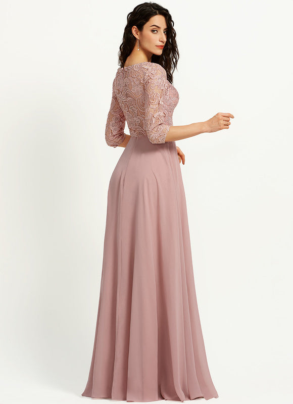 Robe Pastel Rose Demoiselle D'Honneur Élégante - gallery 3
