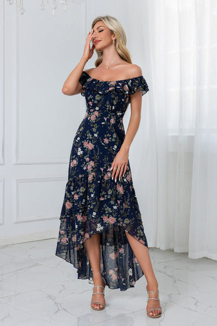 Robe Pastel Rose Imprimé Fleuri Volants - gallery 7