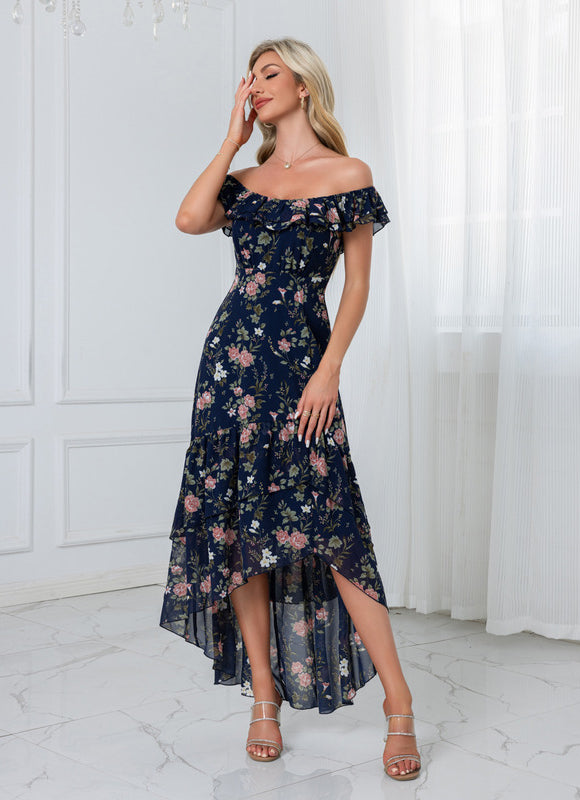 Robe Pastel Rose Imprimé Fleuri Volants - gallery 7