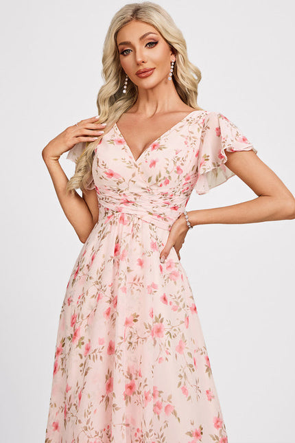 Robe Pastel Rose Demoiselle D'Honneur Élégante - gallery 4