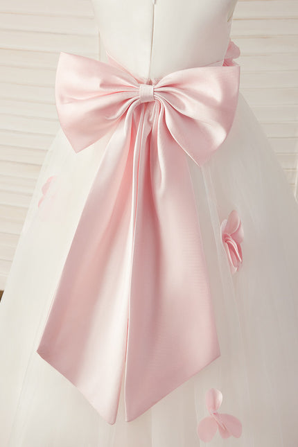 Robe Pastel Fille Mariage Blanc Rose - gallery 2