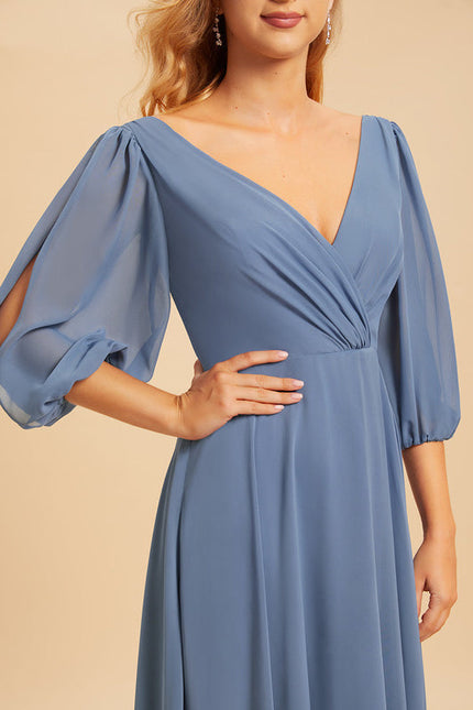 Robe Pastel Rose Demoiselle D'Honneur Élégante - gallery 5