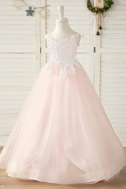 Robe Pastel Rose Princesse Tulle Mariage - gallery 4