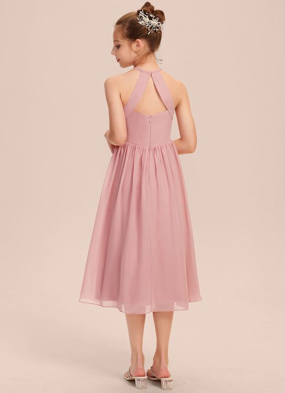 Robe Pastel Vert Menthe Trapèze Mousseline - gallery 4