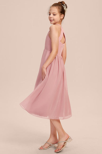 Robe Pastel Vert Menthe Trapèze Mousseline - gallery 3