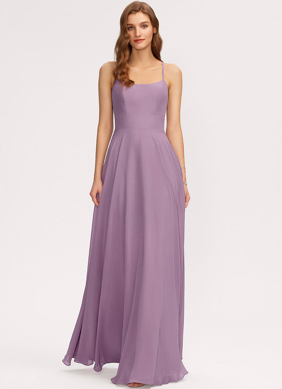 Robe Pastel Bleu Col Rond Longueur Sol - gallery 3