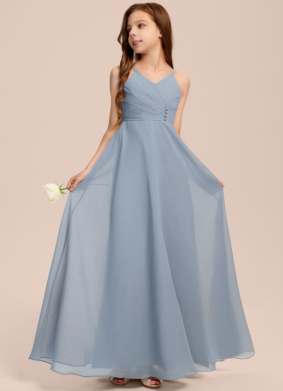 Robe Pastel Verte Col V Longueur Maxi - gallery 1