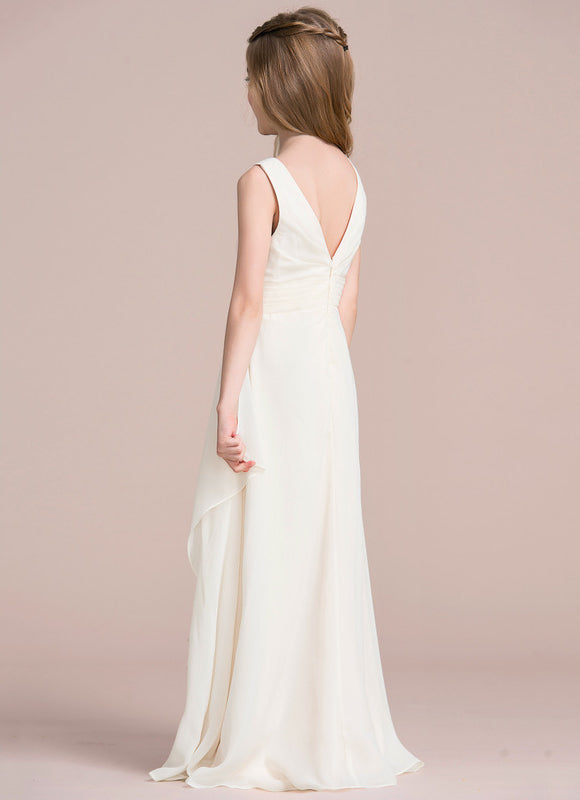 Robe Pastel Rose Demoiselle D'Honneur Volants - gallery 2
