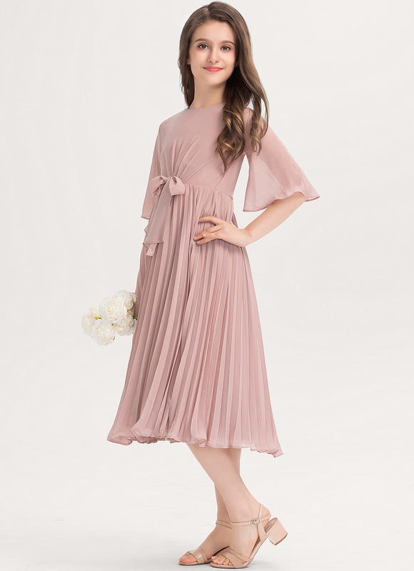 Robe Pastel Demoiselle D'Honneur Rose Pâle - gallery 3