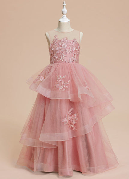Robe Pastel Rose Princesse Tulle Mariage