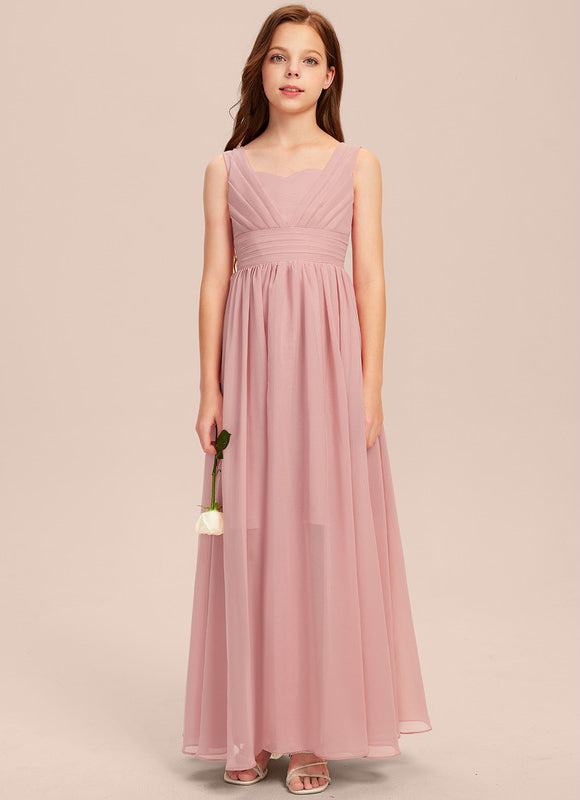 Robe Pastel Rose Col Cœur Trapèze - gallery 7