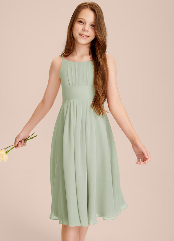 Robe Pastel Verte Demoiselle D'Honneur Junior