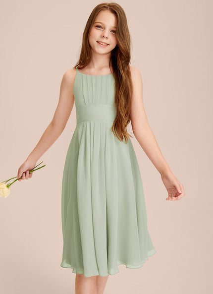 Robe Pastel Verte Demoiselle D'Honneur Junior